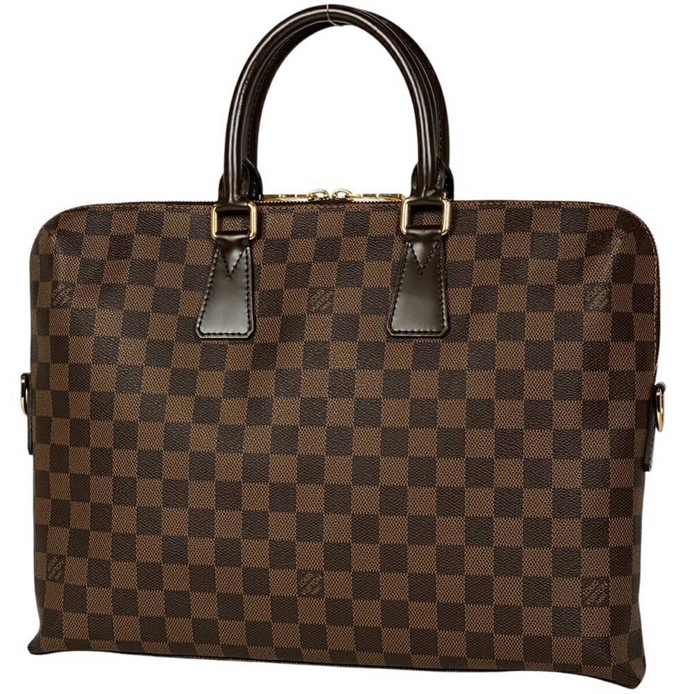Louis Vuitton Porte document Jour Briefcase Document Business Bag Damier Brown
